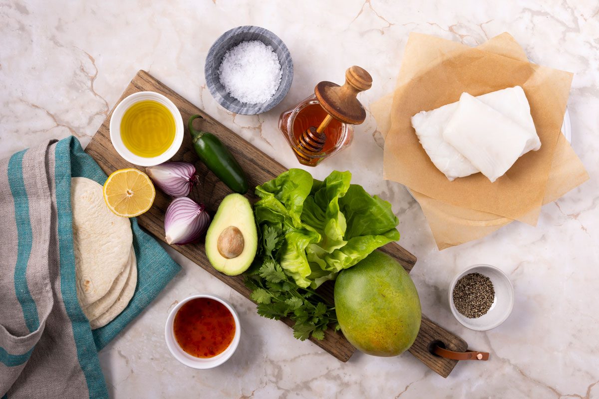 Ingredient shot of Taste of Home Halibut Fish Tacos
