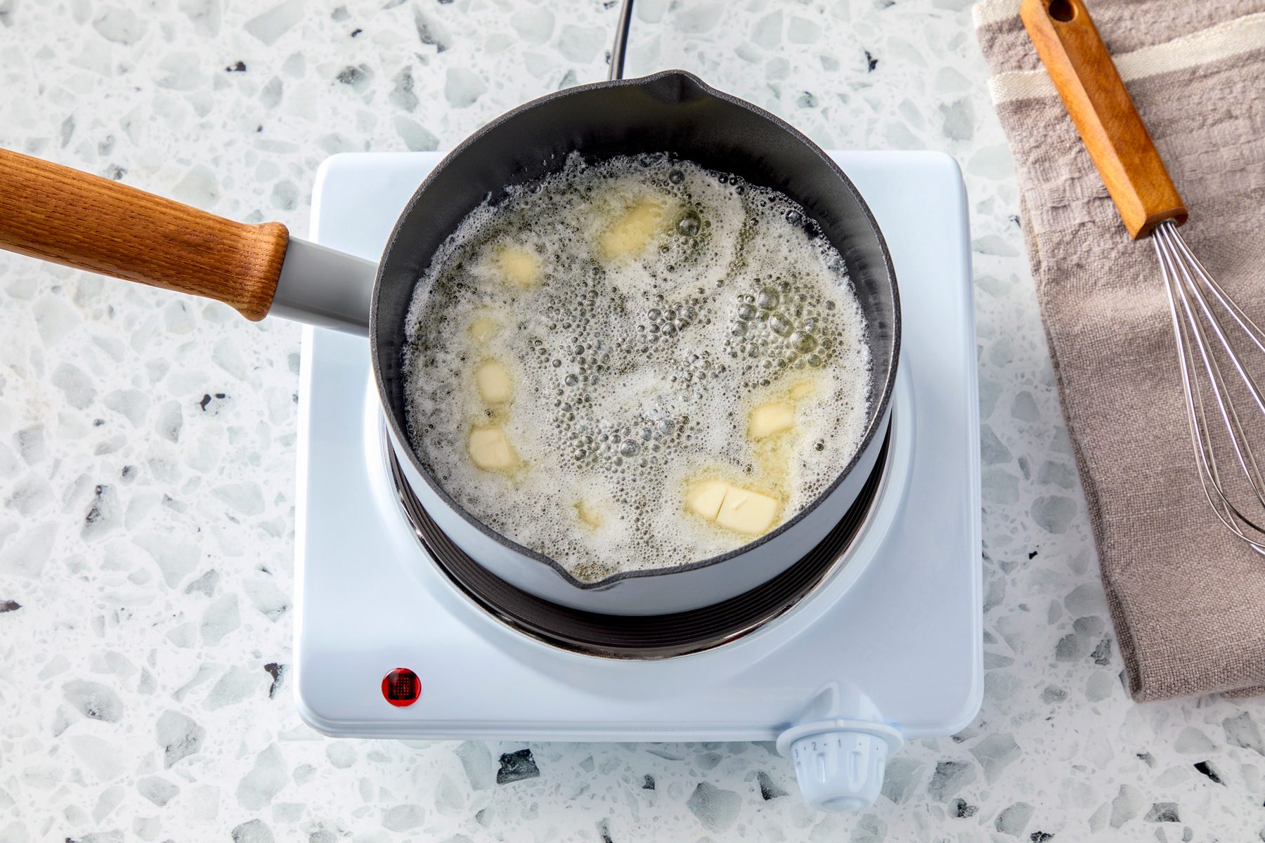 Heat butter in a small saucepan over medium-low heat.