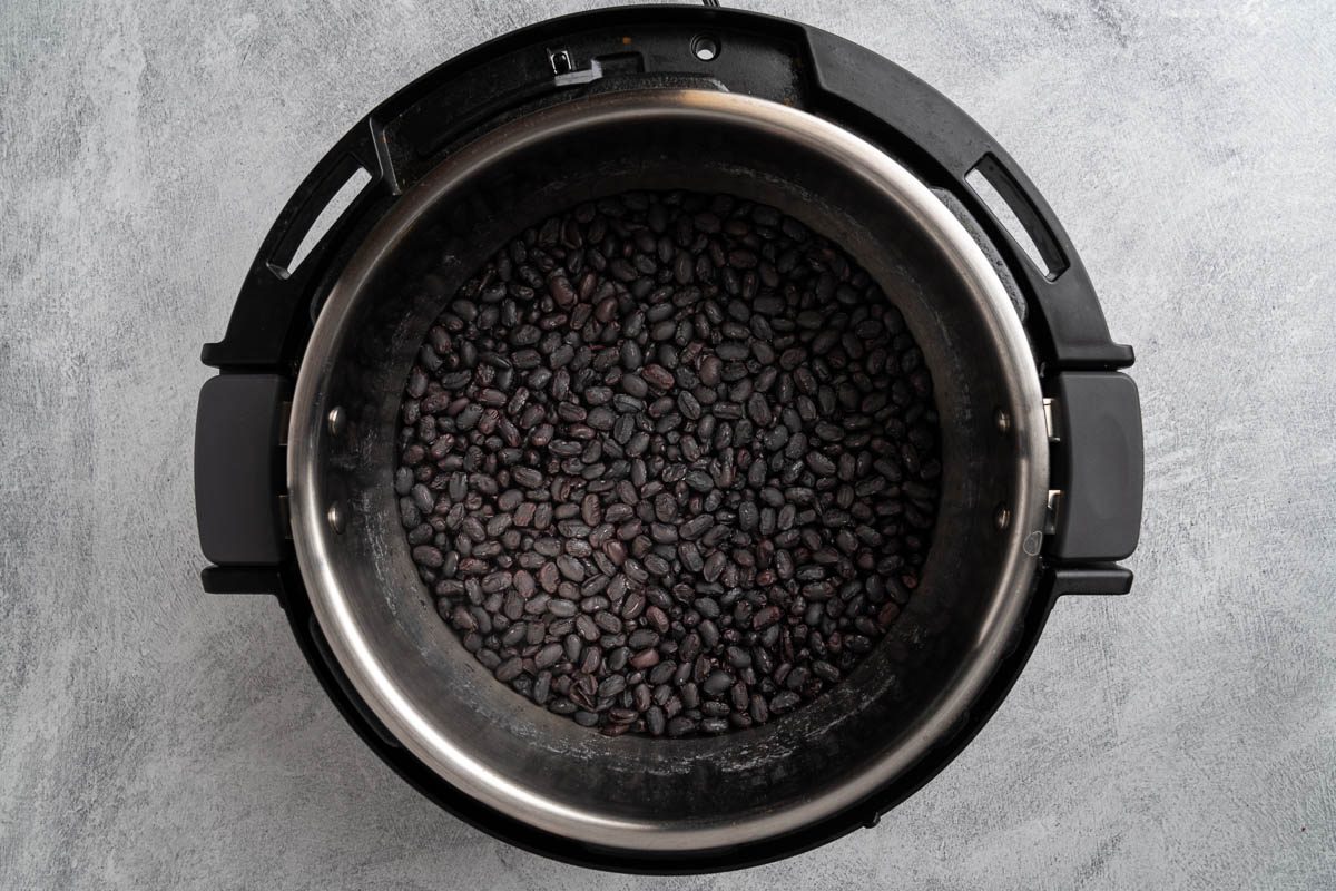 Taste of Home Instant Pot Black Beans recipe photo of the beans after quick cooking.