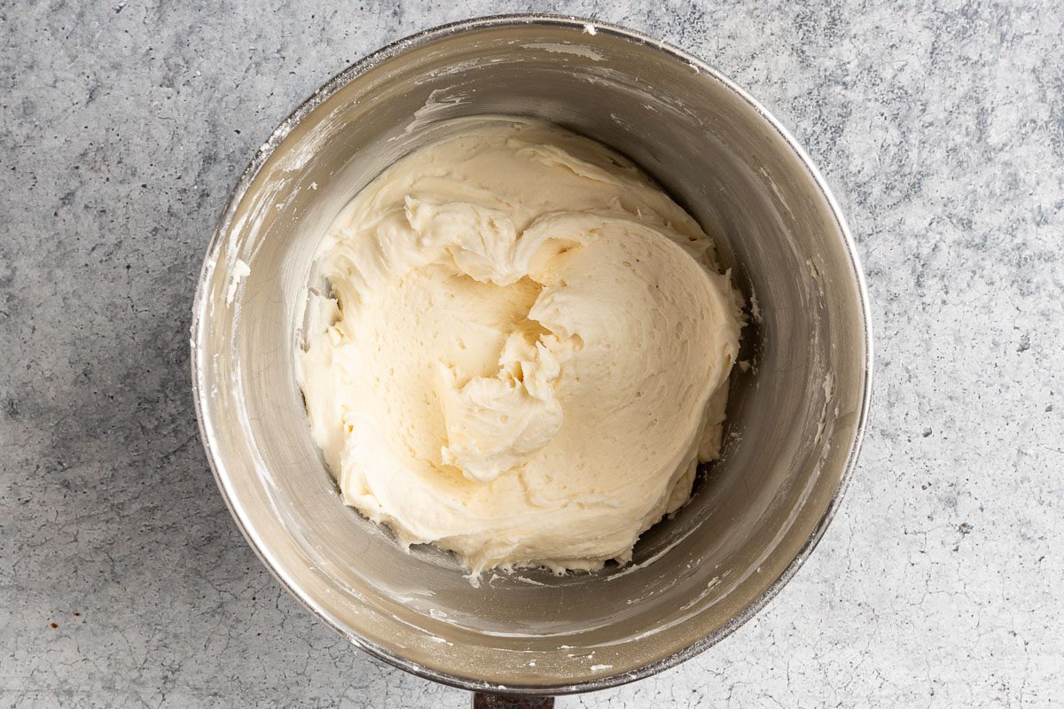 Taste of Home Marble Cake photo of the making the frosting.