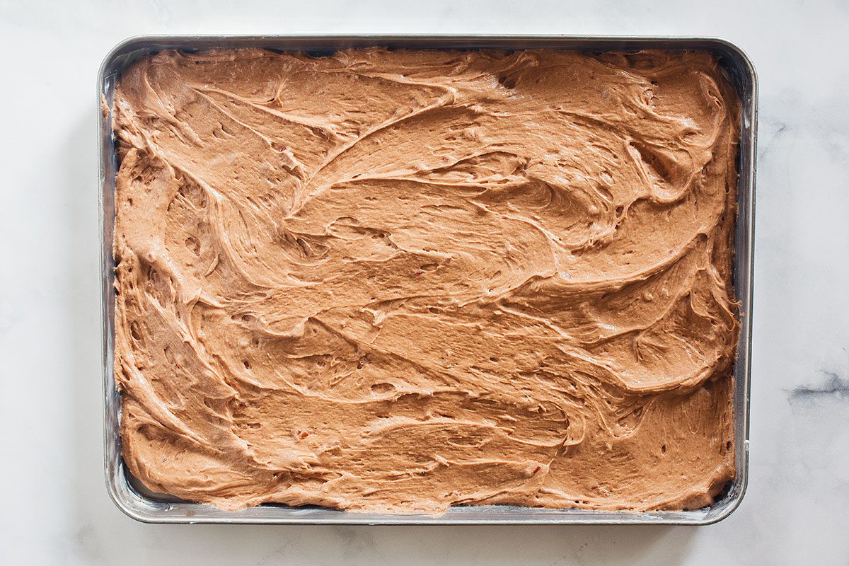 brownie mix in sheet pan