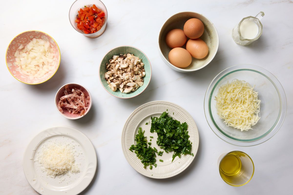 Mini Frittatas ingredients