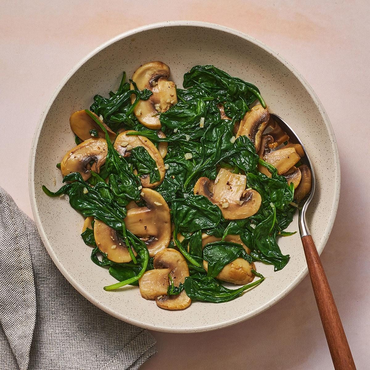 Sauteed Spinach and Mushrooms