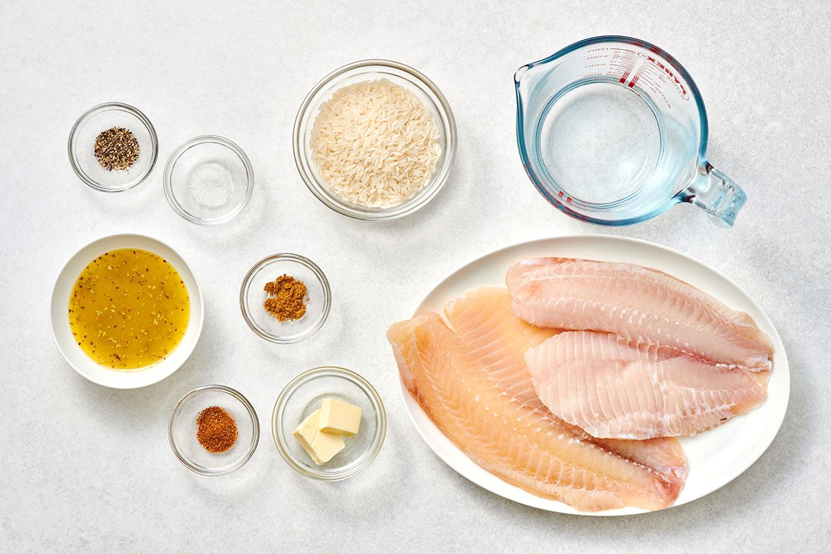 Ingredients for Tilapia and Rice 