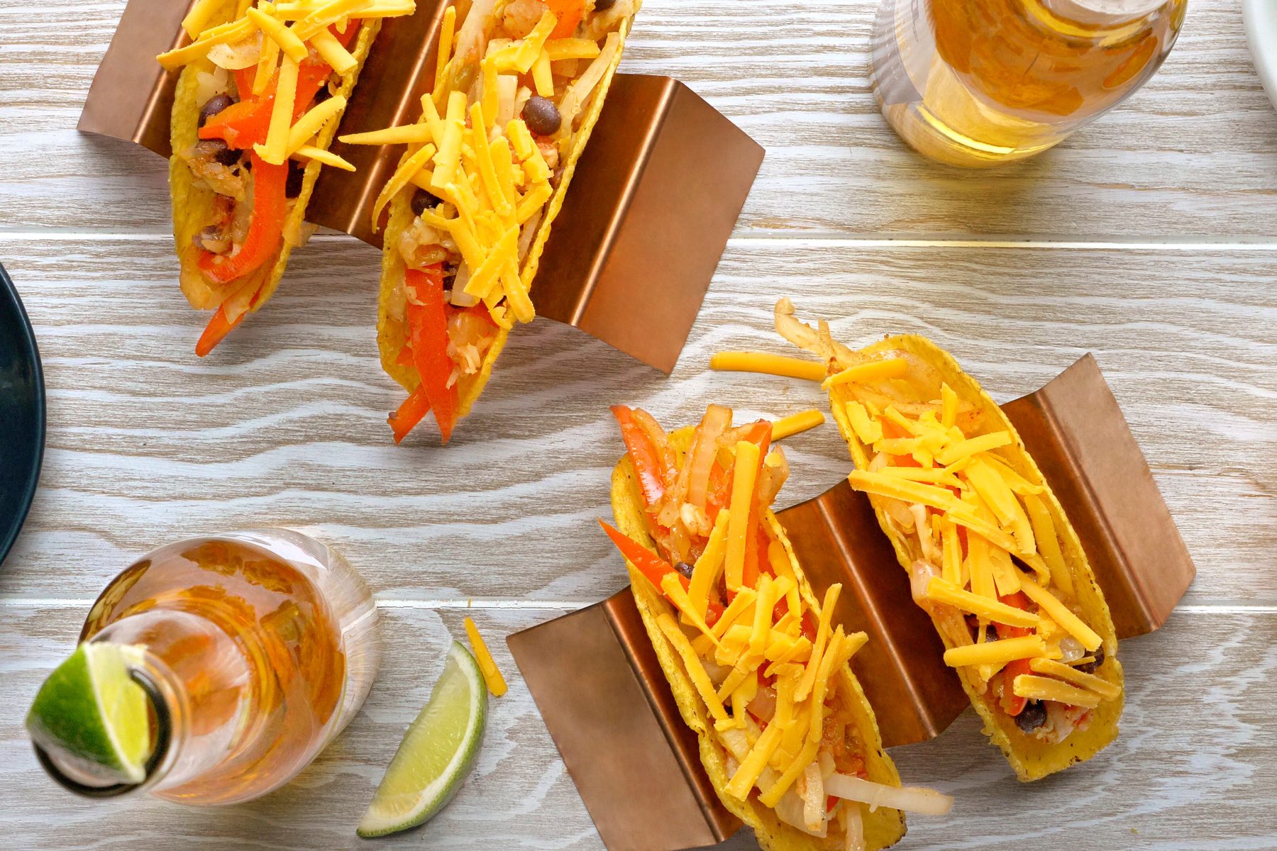 Veggie tacos ready to be served.