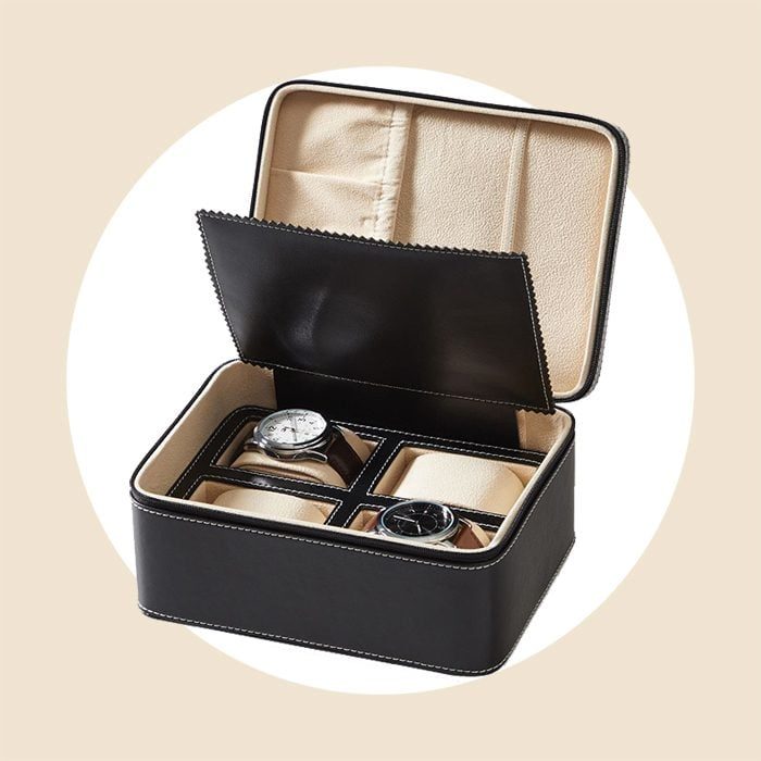 Personalized Leacher Watch Travel Box Via Markandgraham.com Ecomm
