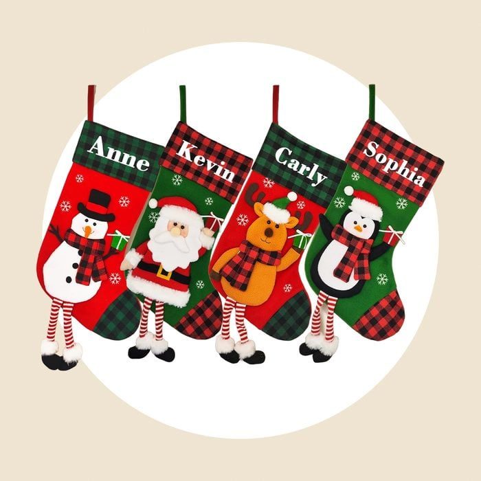3 D Plush Personalized Christmas Stockings Ecomm Via Amazon.com 