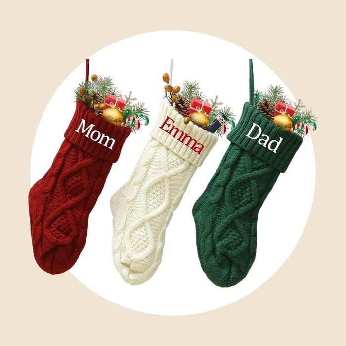 Classic Knit Personalized Christmas Stockings Ecomm Via Amazon.com 
