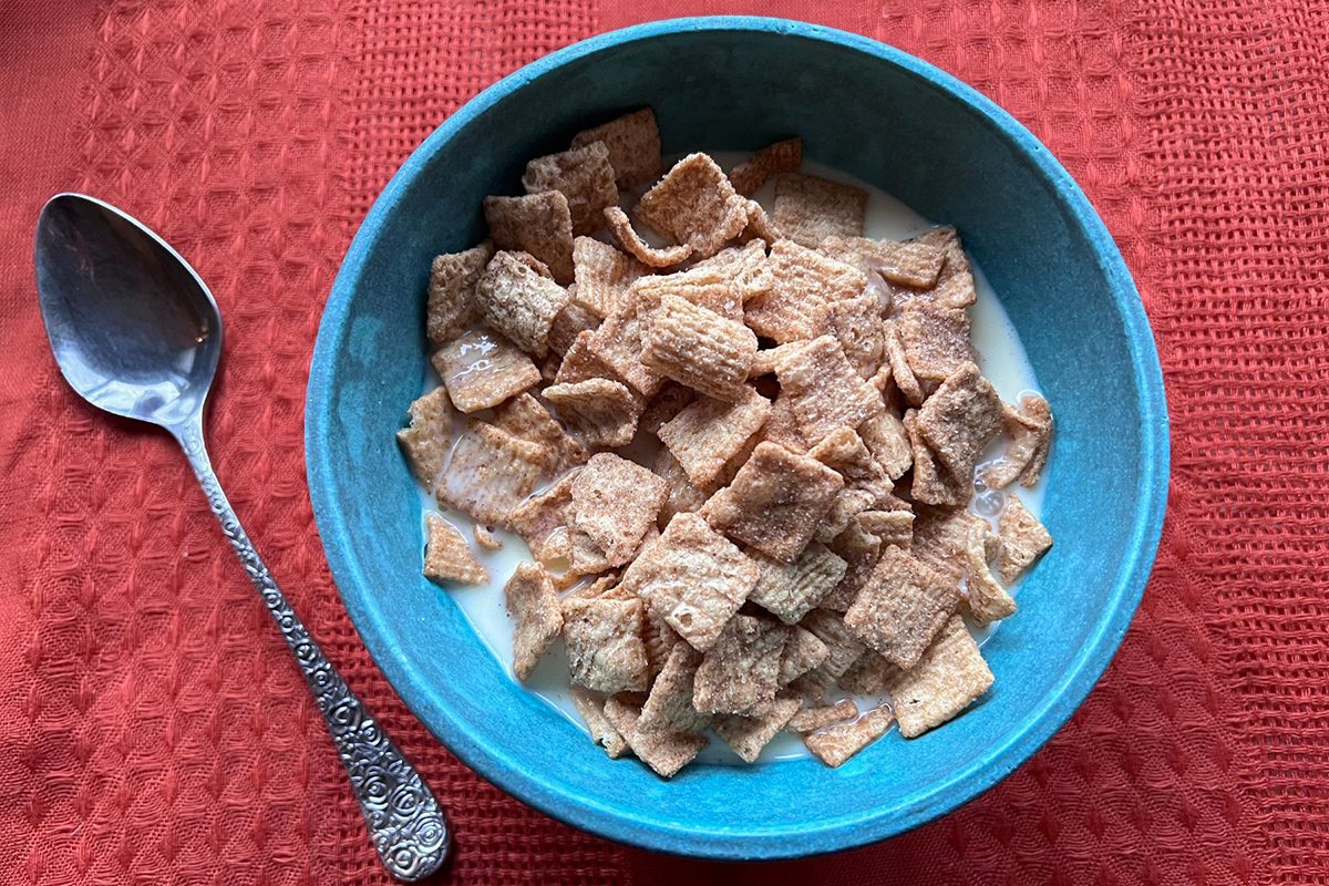 A Bowl of Cereal with Eggnog
