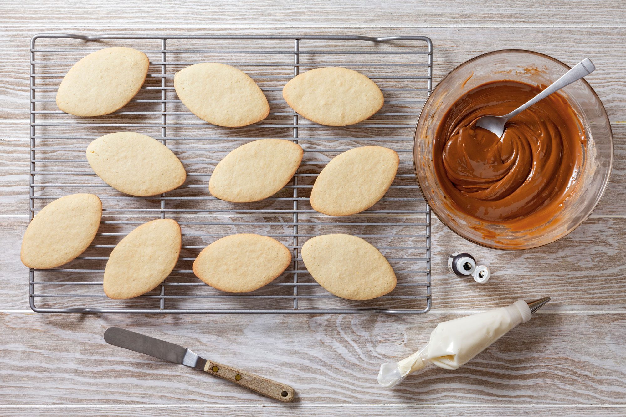 Place cutouts 1 in. apart on a parchment lined baking sheets.