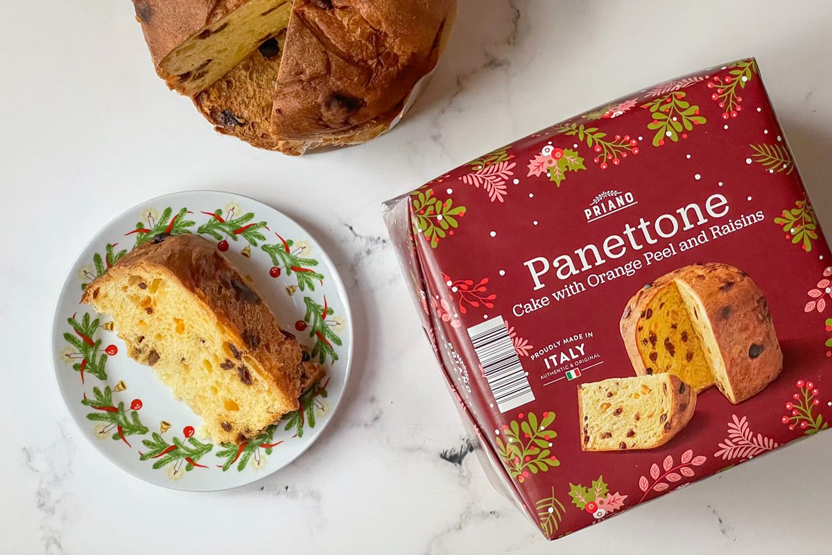 Panettone Cake with Orange Peel and Raisins