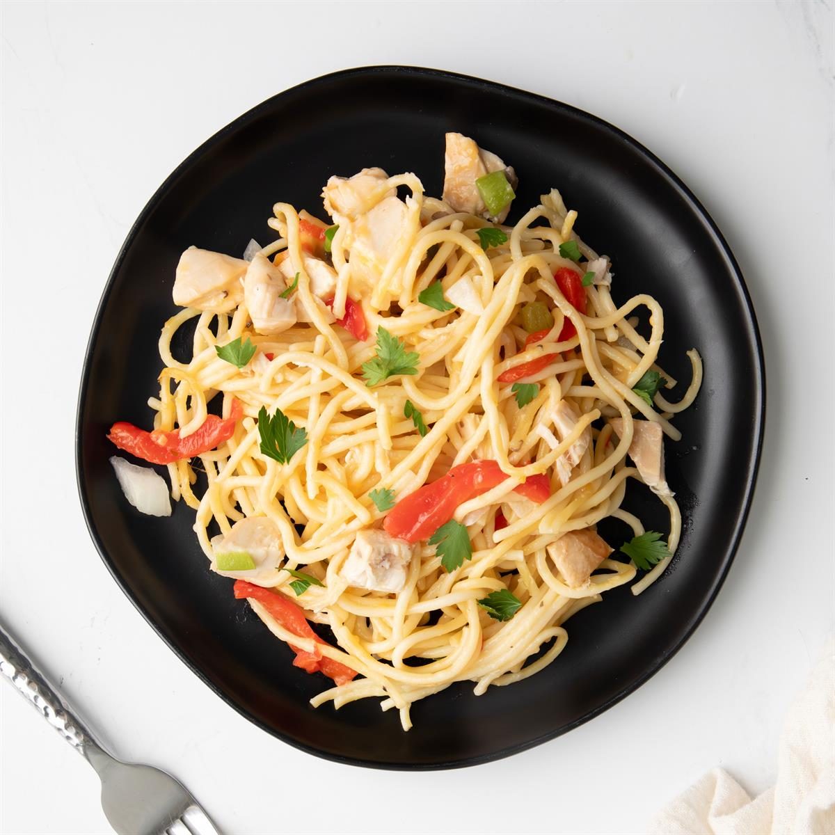 Turkey Tetrazzini with Cream of Mushroom Soup