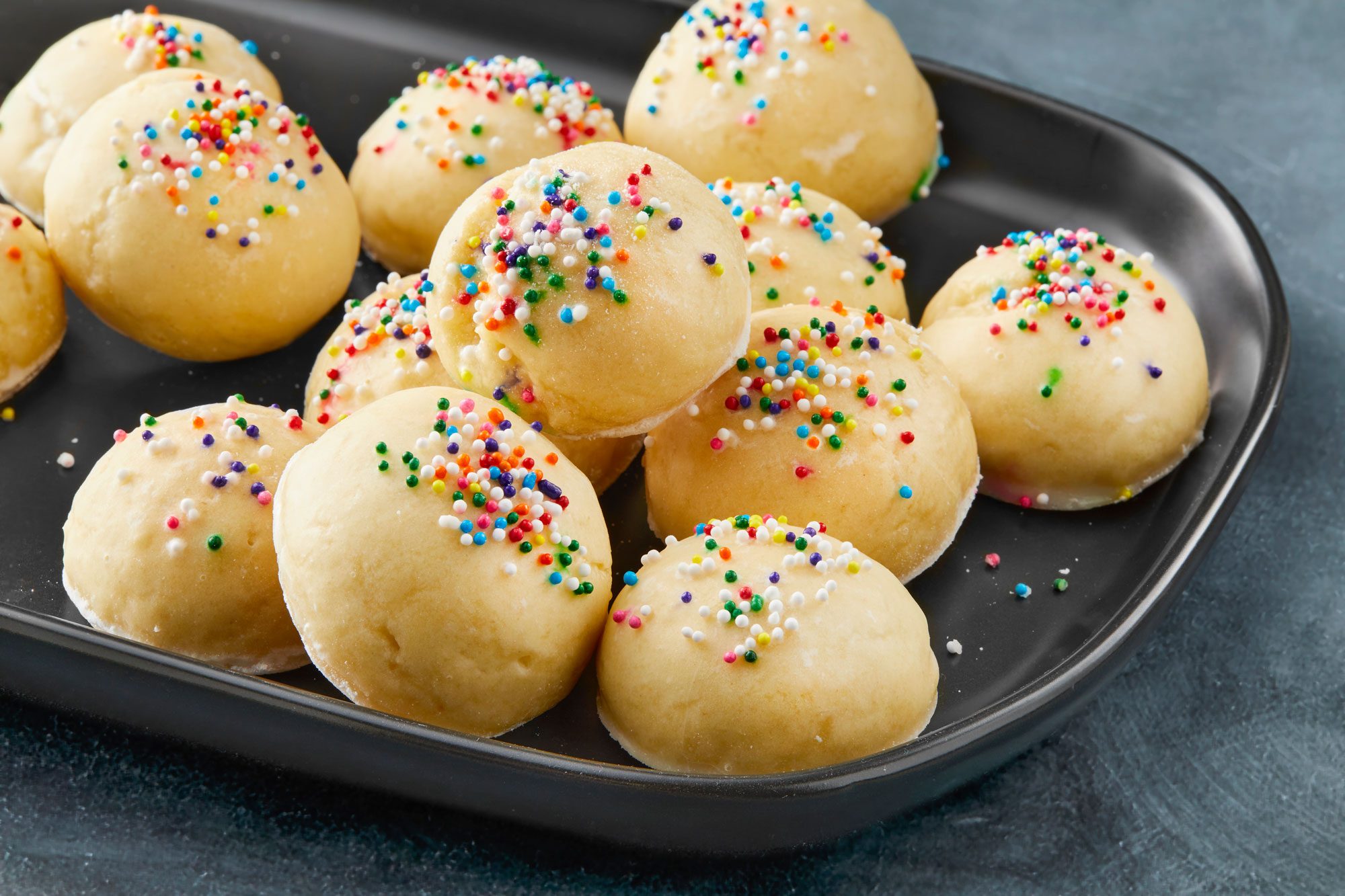 Italian Wedding cookies glazed with confectioners