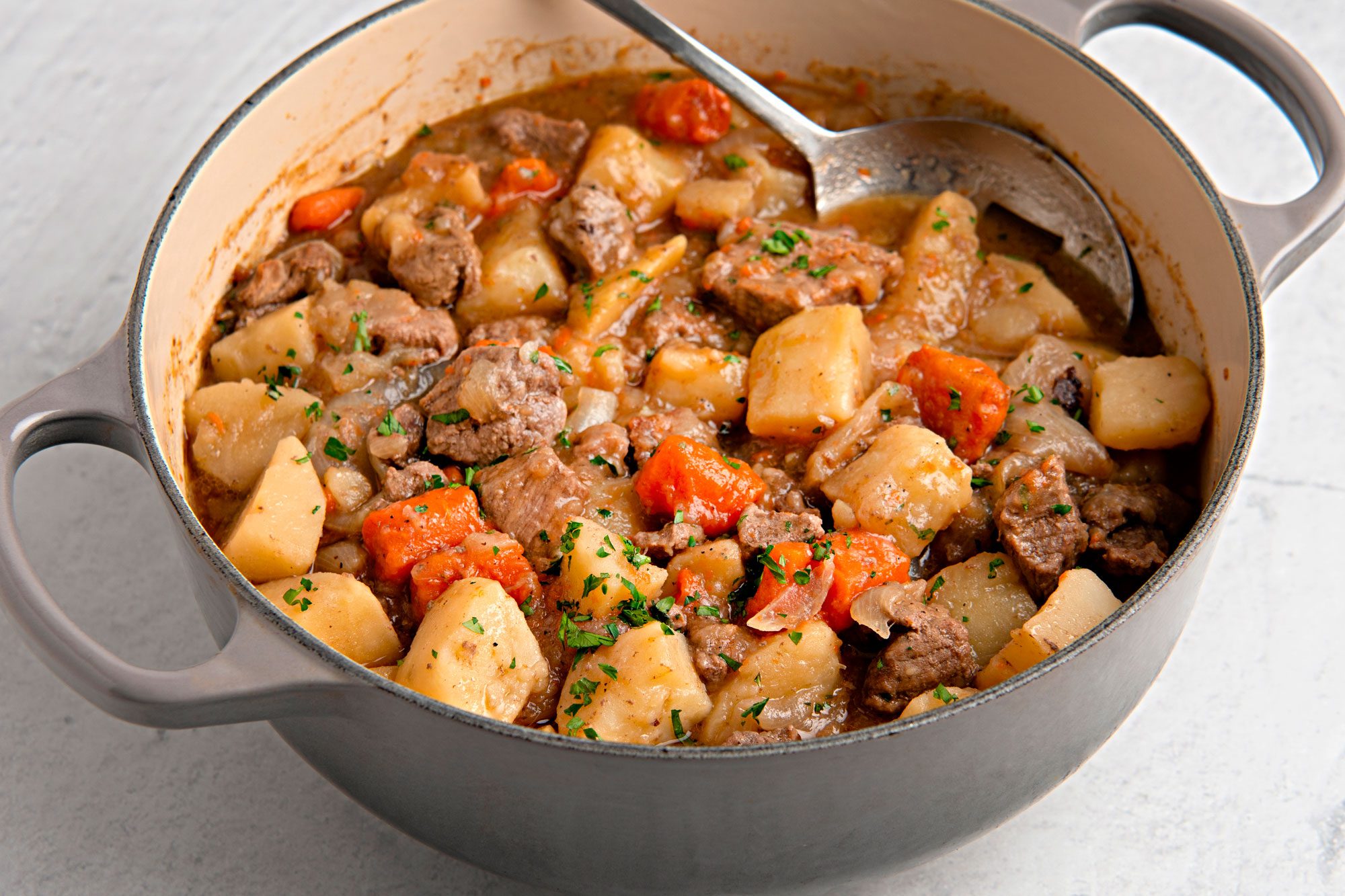 3/4th shot of Traditional Lamb Stew