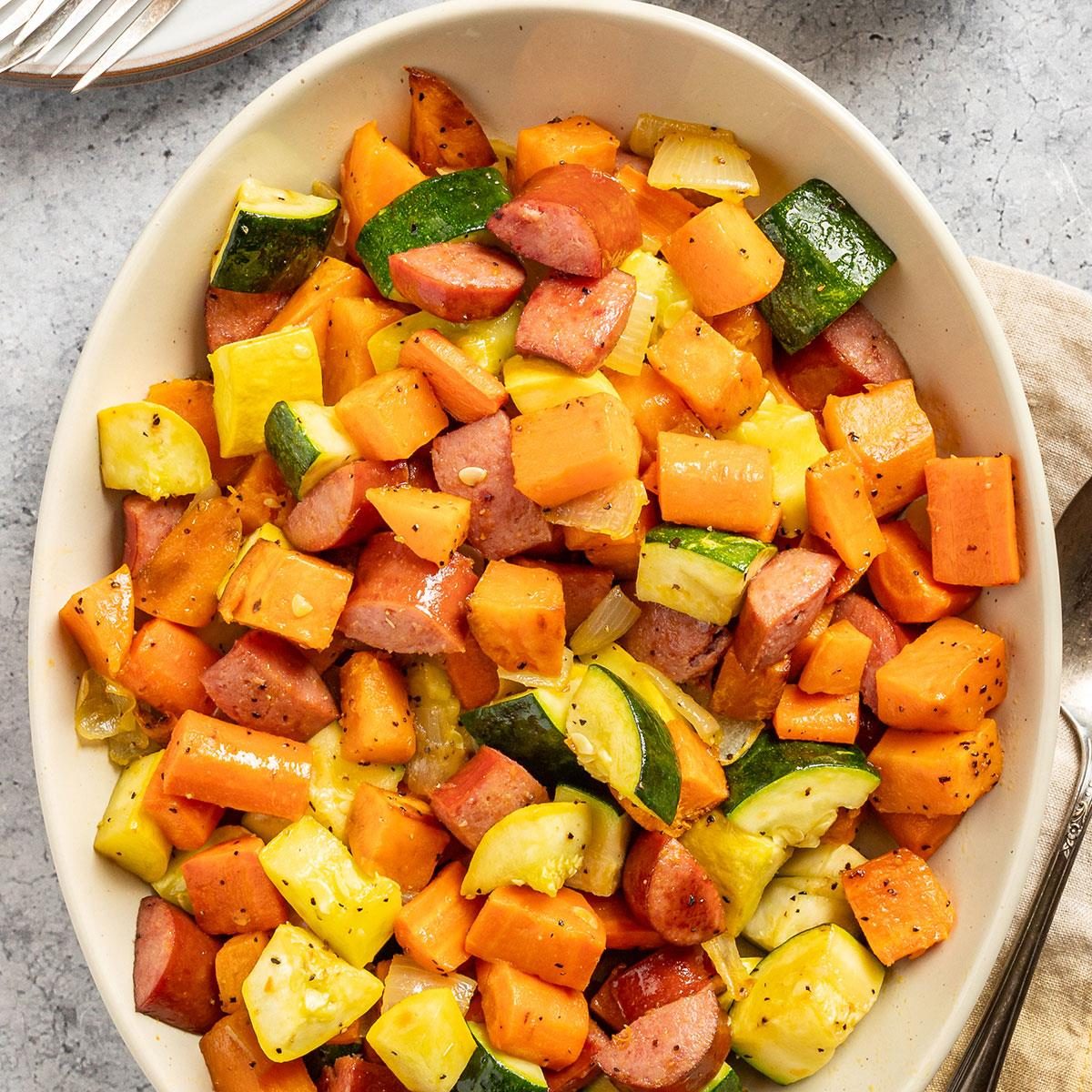 Sheet-Pan Kielbasa and Veggies