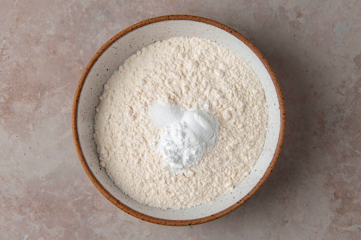Overhead shot of Place all ingredients in a bowl; whisk until blended; Store in an airtighht container up to 6 months; marble surface;