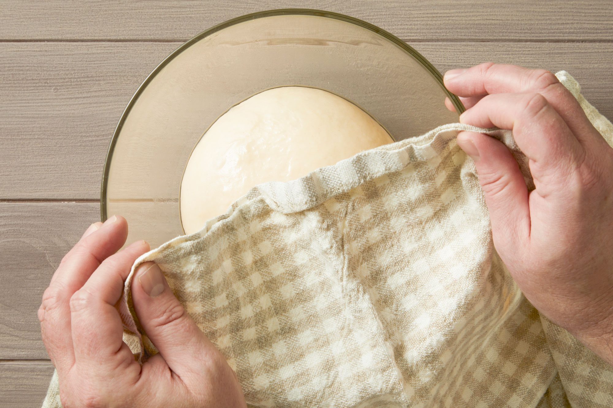 Place dough in a greased bowl, turning once to grease top. Cover and let rise in a warm place until doubled about 1 hour