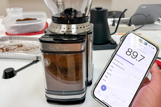 Cuisinart Coffee Grinder decibel test