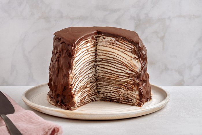 Mille Crepe Cake is ready and served