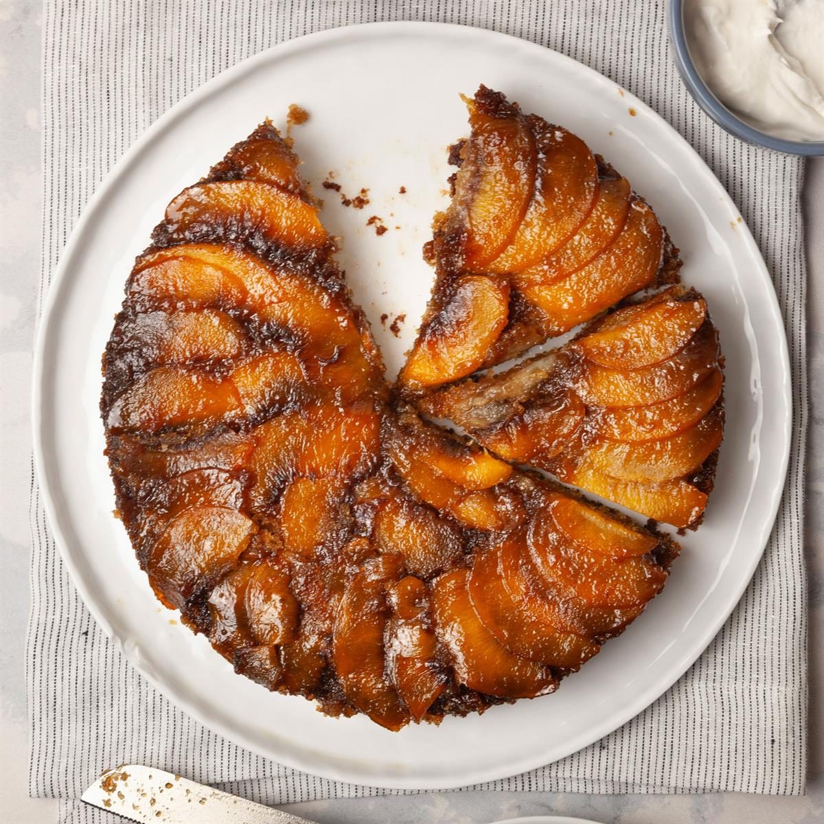 Peach Upside Down Cake Exps Tohd24 17194 Sarahtramonte 6