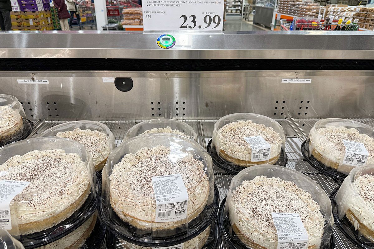 Tiramisu Cheesecakes displayed in a store