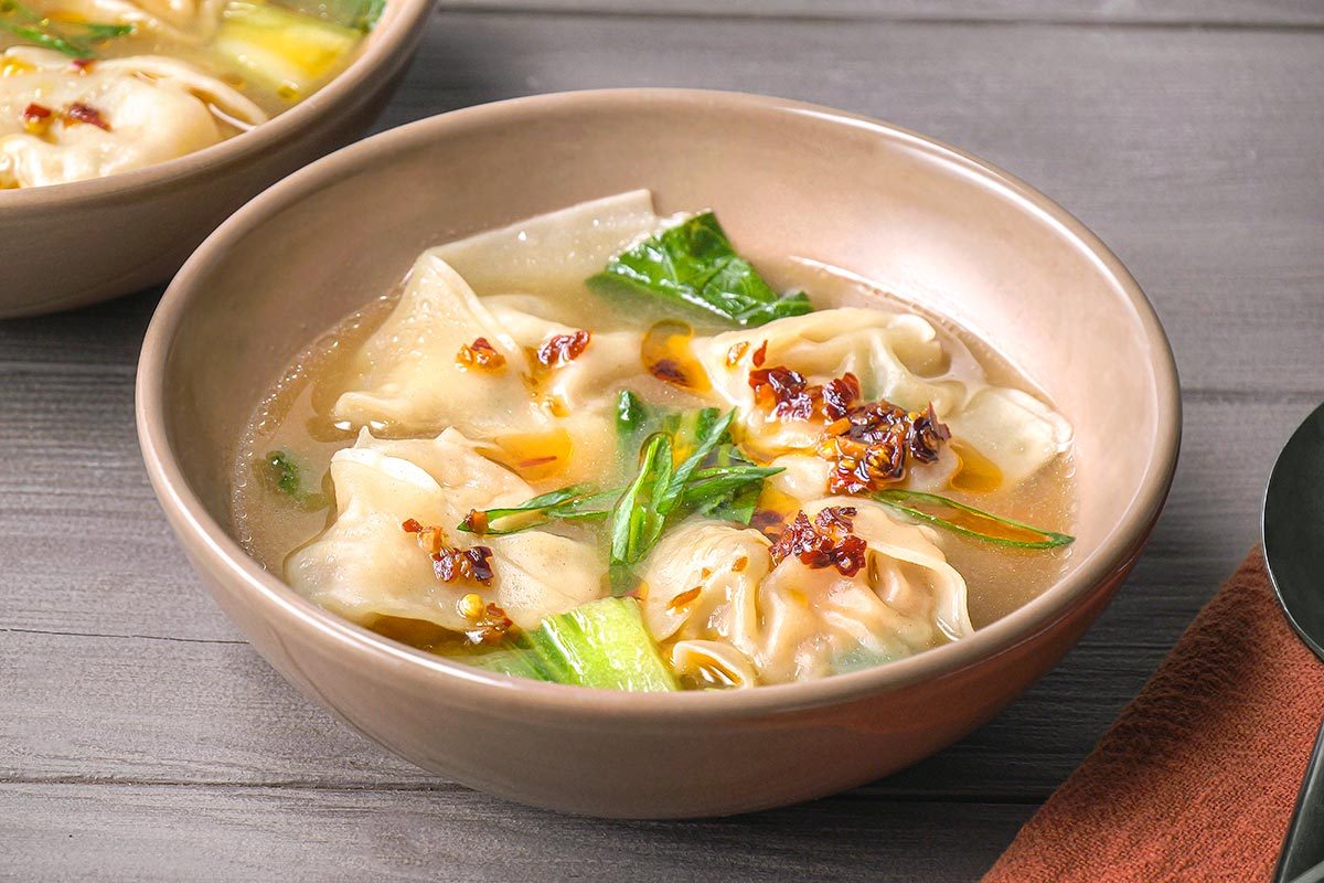 Wonton Soup served in a bowl