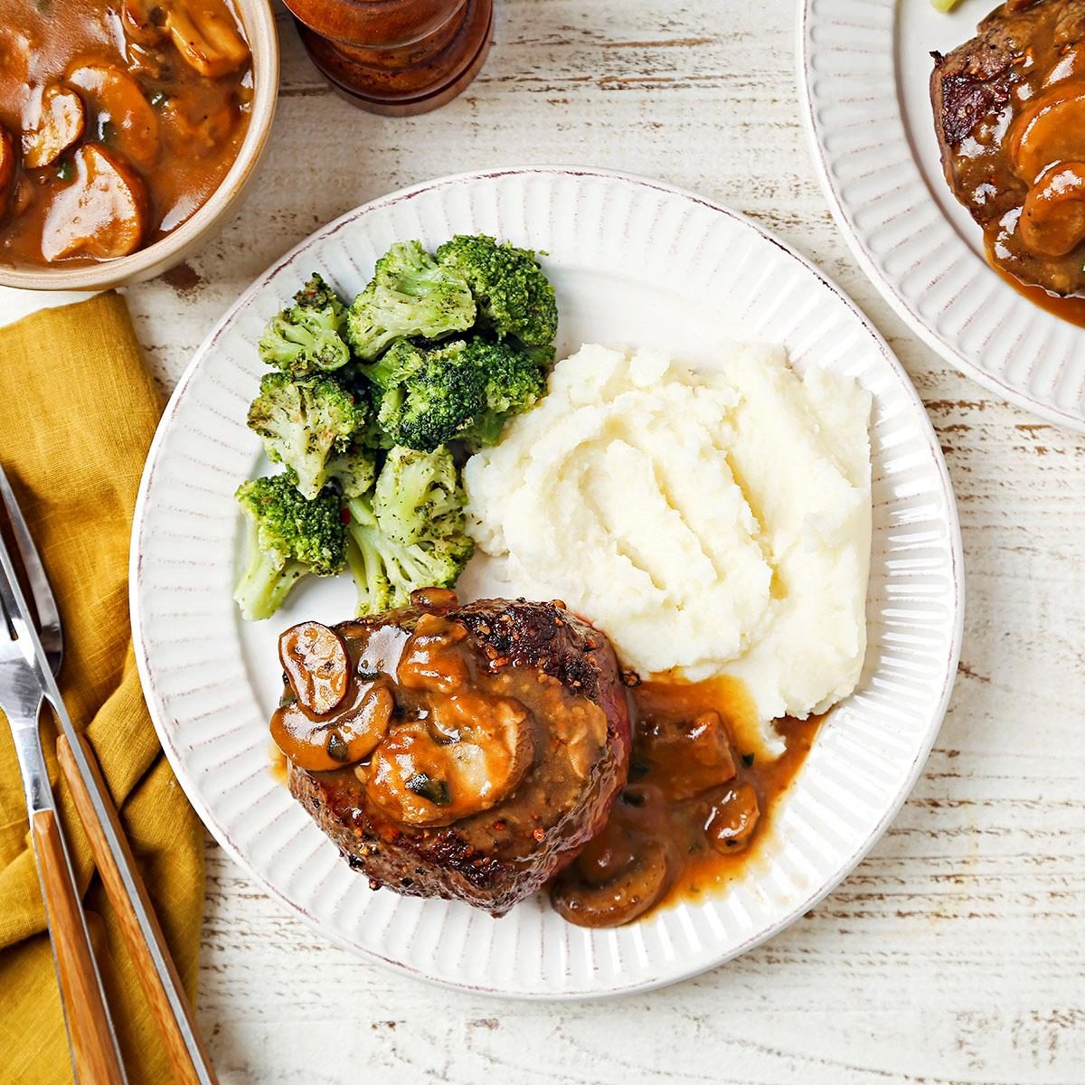 Beef Tenderloin and Mushroom Sauce