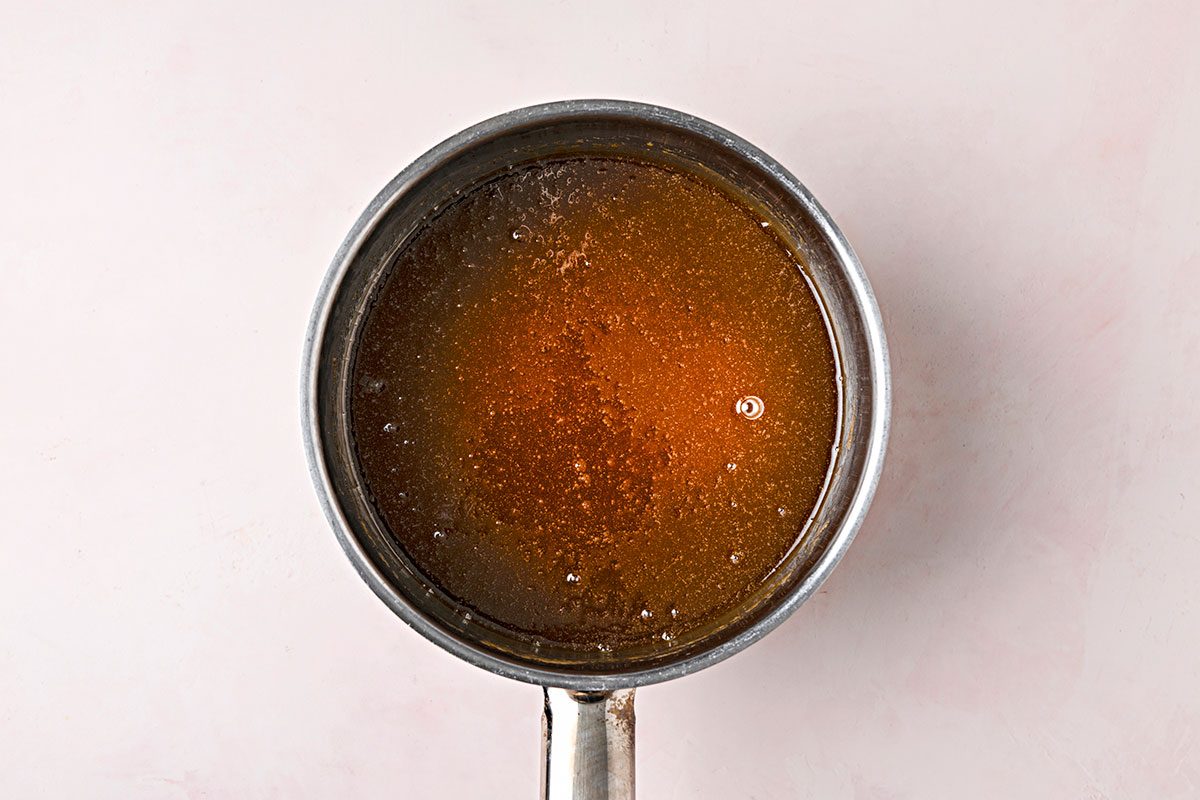 Caramel to a large mixing bowl.