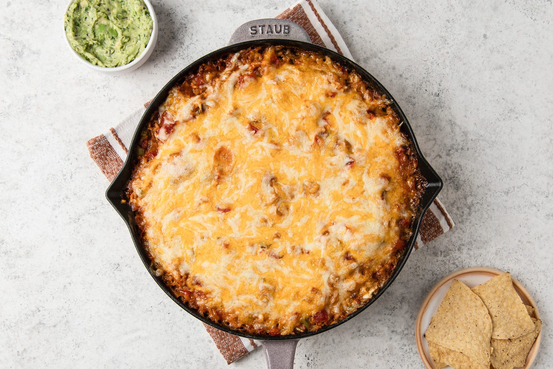 Chicken Fajita Casserole is baked and ready