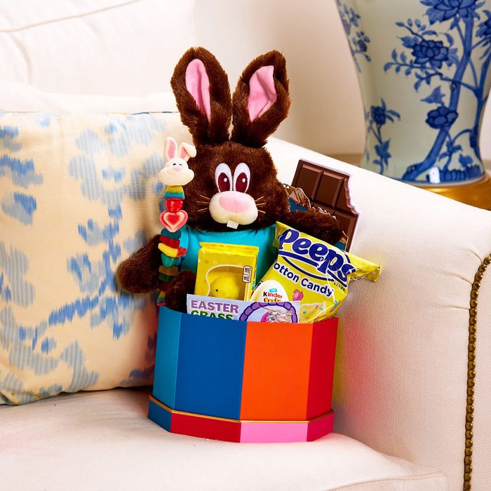 Chocolate Plush Bunny Basket