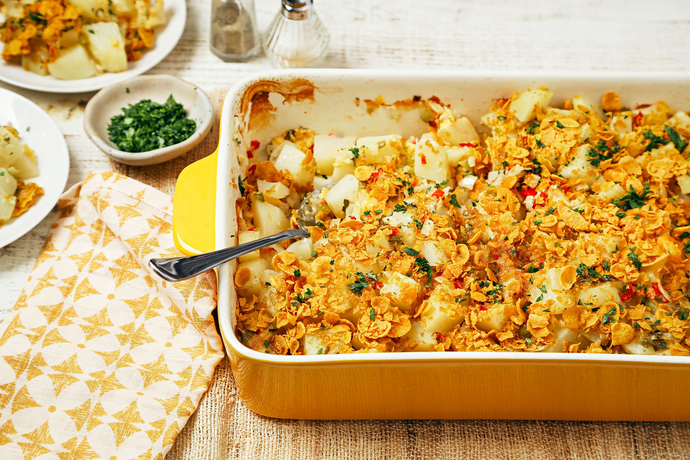 Cottage Potatoes in a baking dish