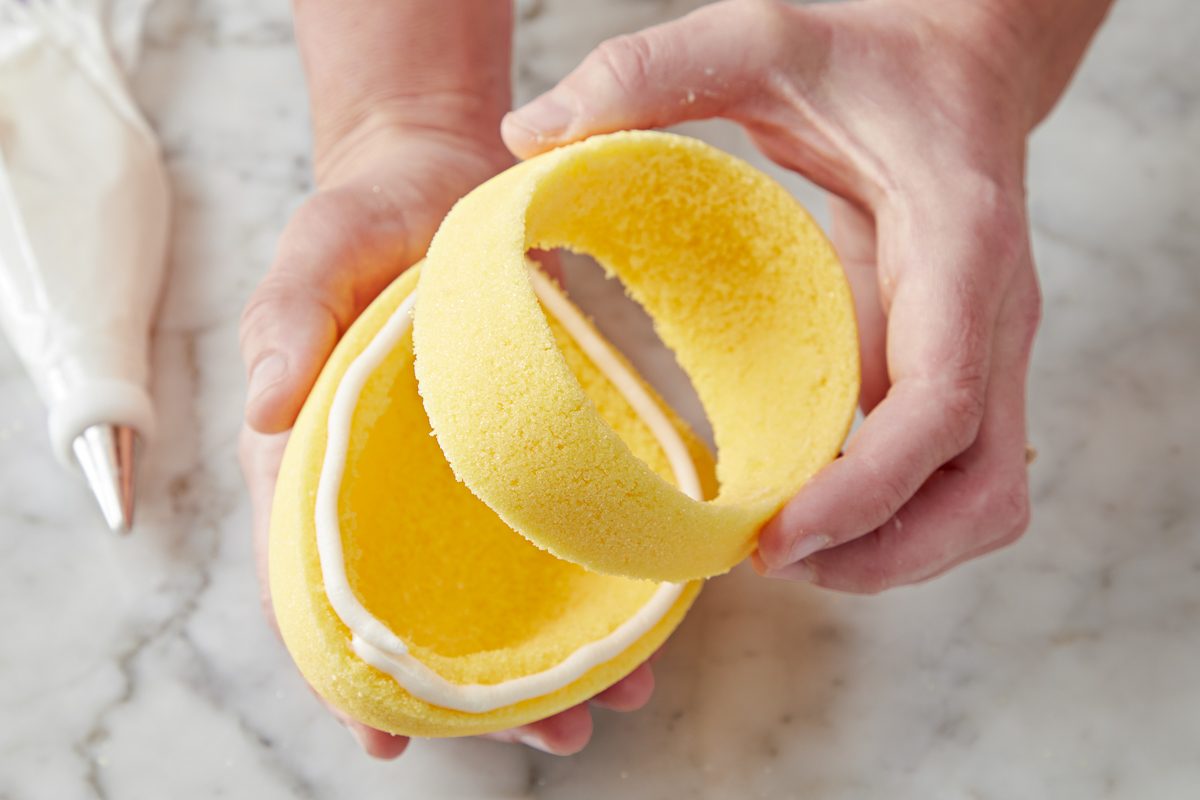 top window shell being placed on the bottom shell