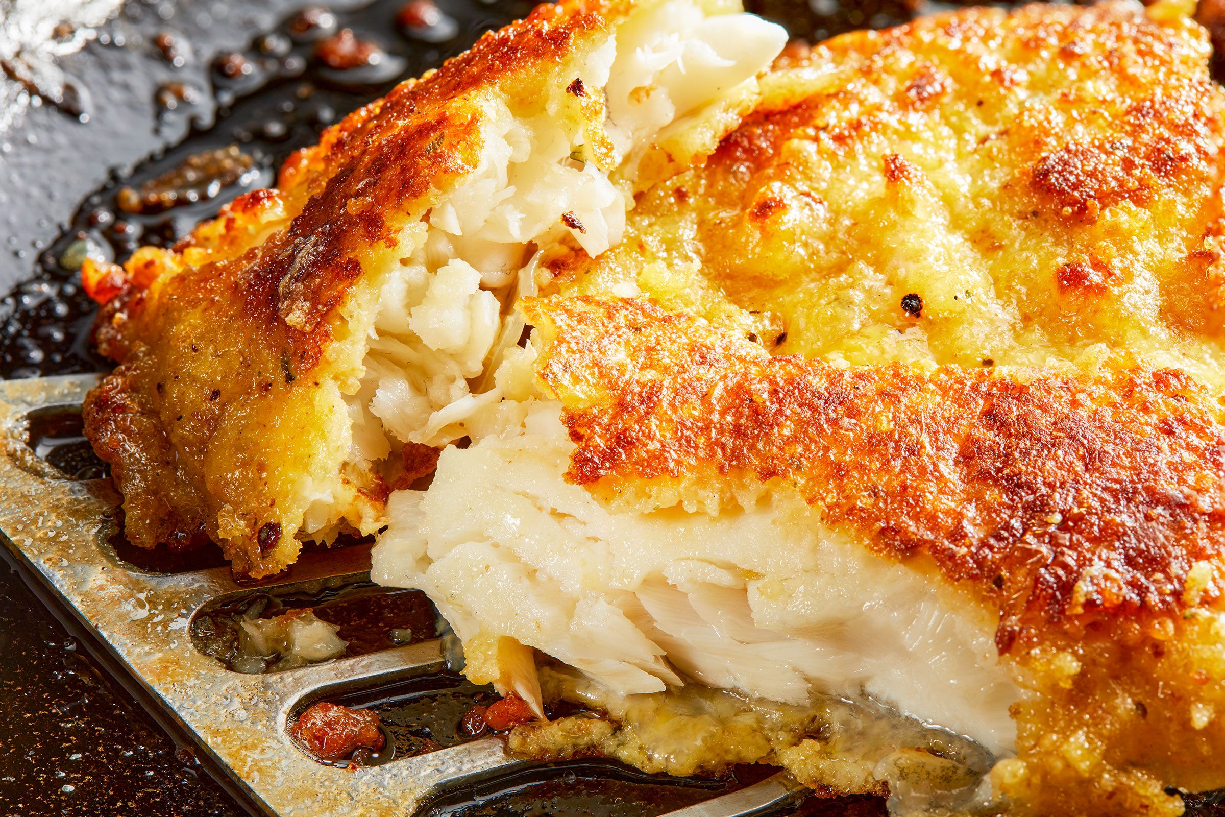Fried Bluegill Fillets close up shot