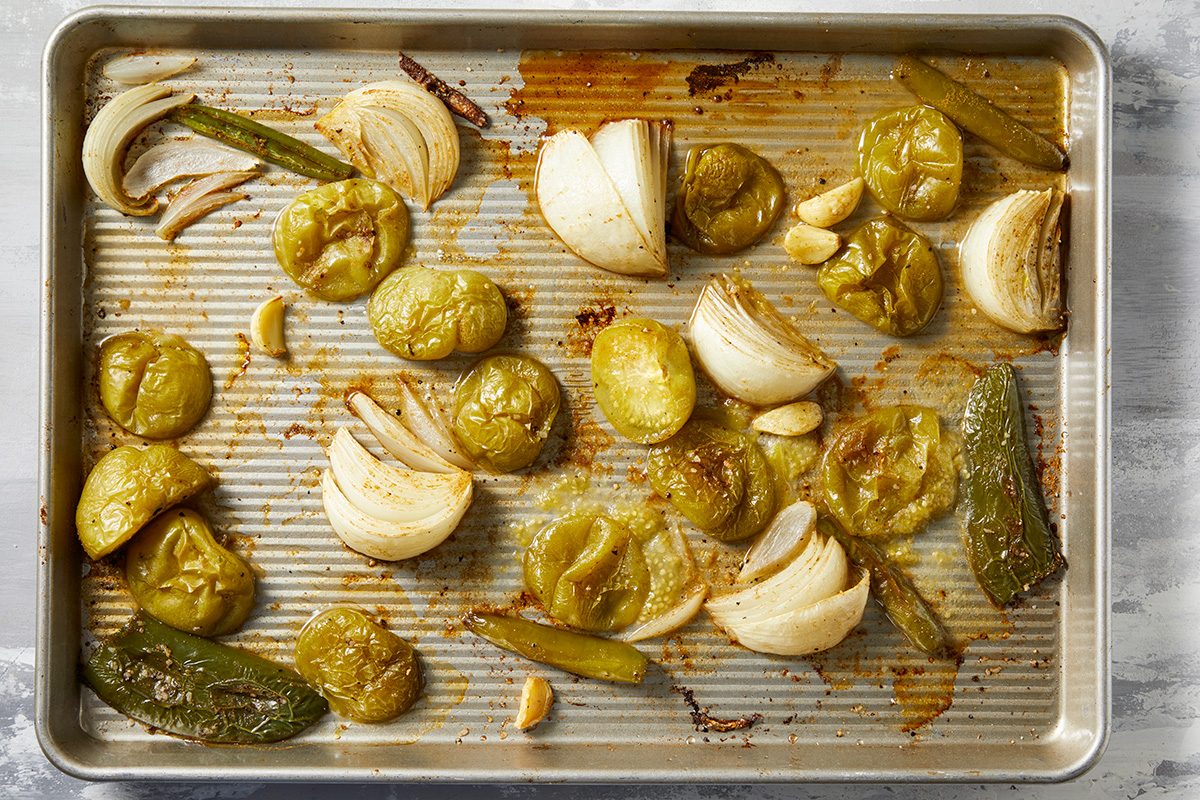 Overhead shot of Let cool 10-15 minutes; marble surface