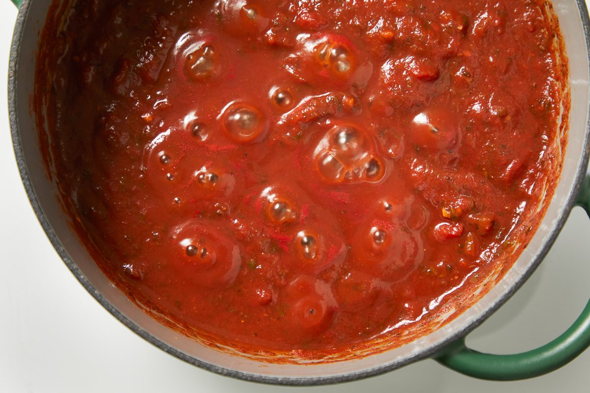 heating sauce mixture