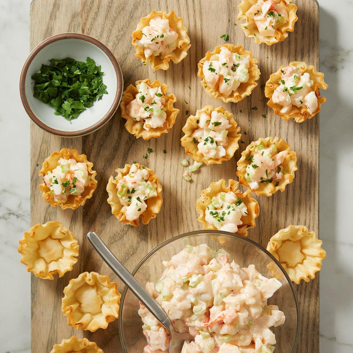 Shrimp in Phyllo Cups