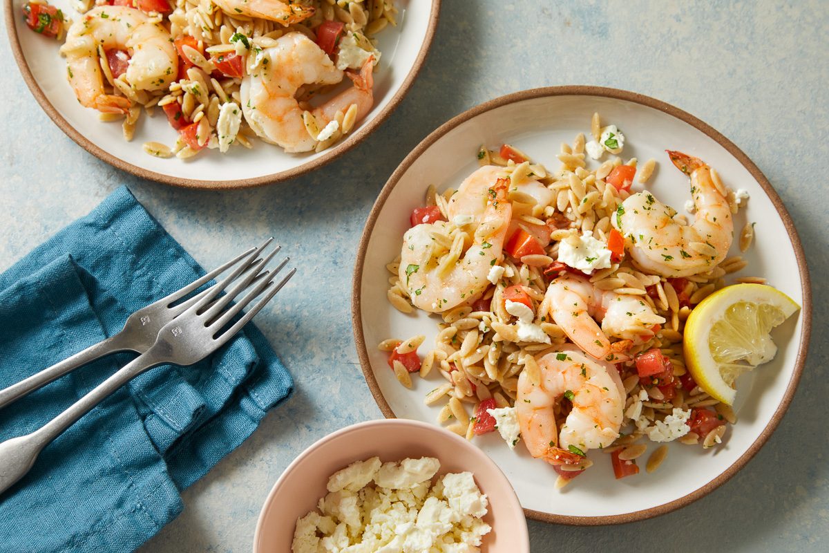 Shrimp With Orzo And Feta