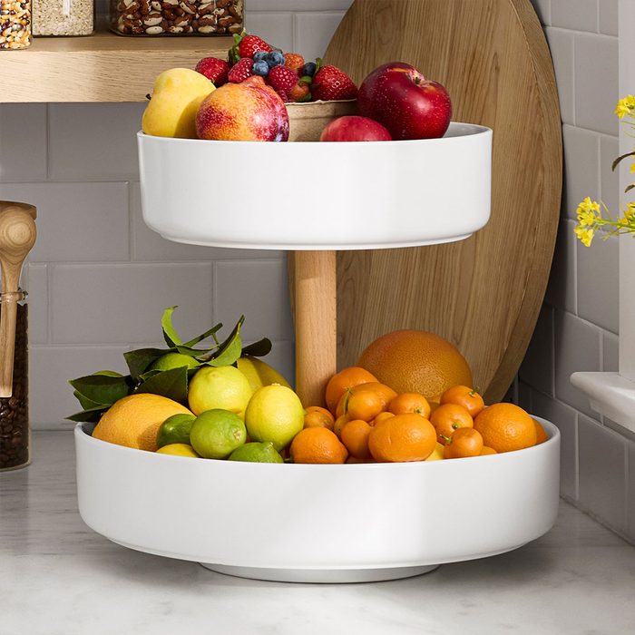 Two Tier Ceramic Fruit Bowl