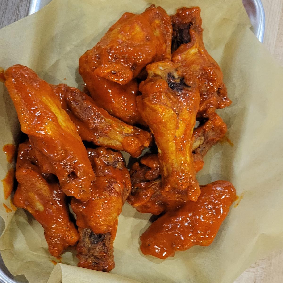 Hot chicken wings from Buffalo Wild Wings