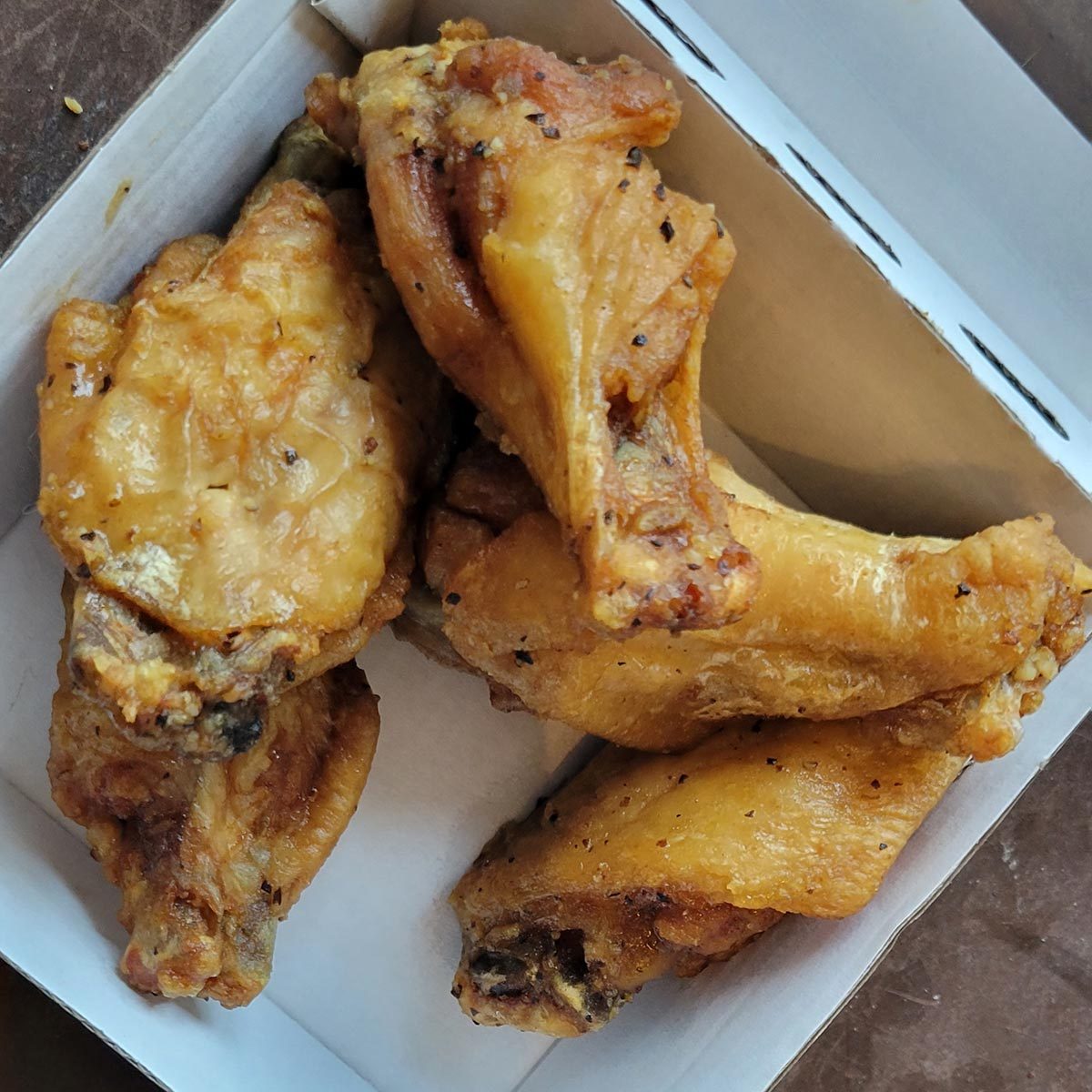Lemon Pepper chicken wings from Buffalo Wild Wings