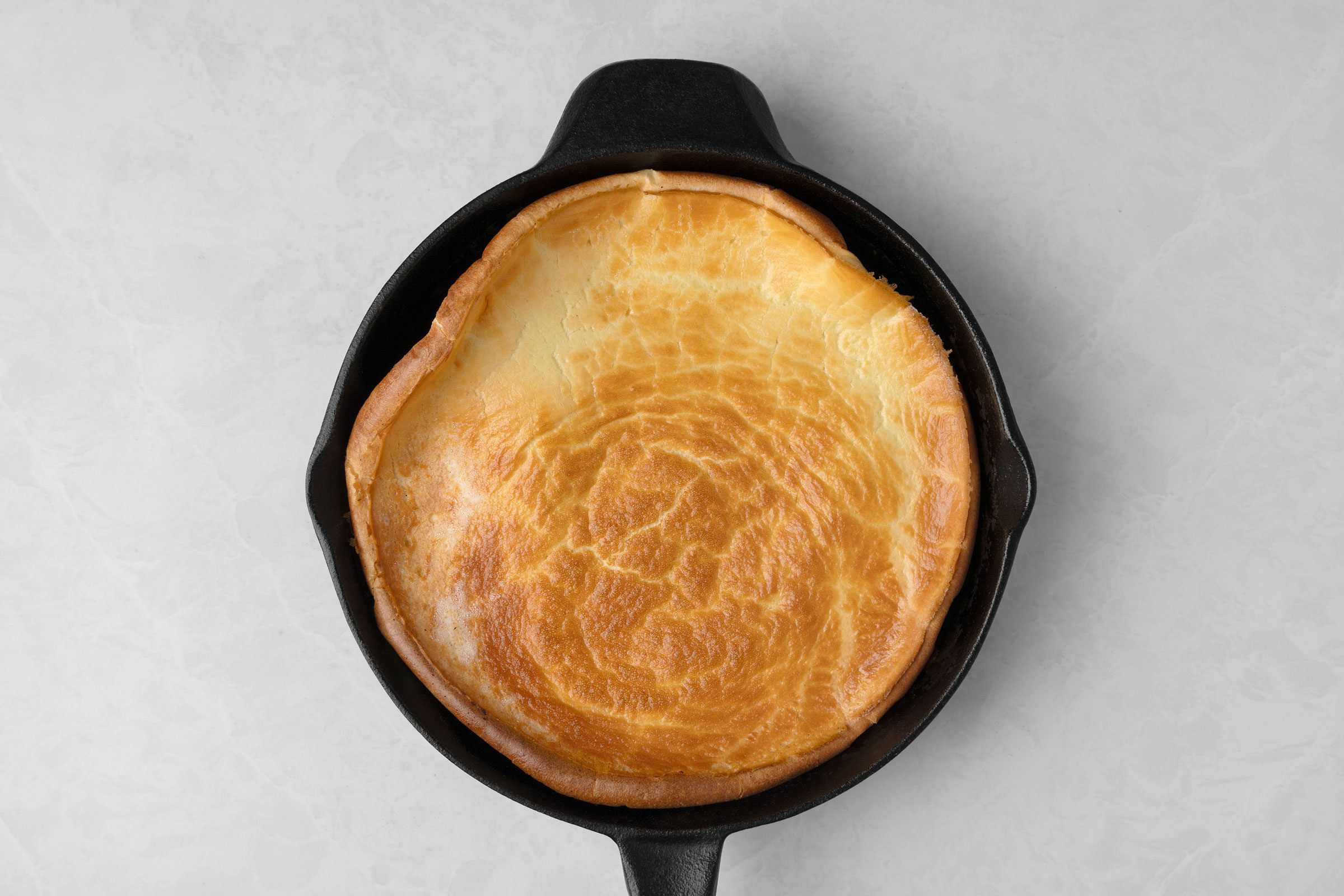 Cooking pancake in a large skillet