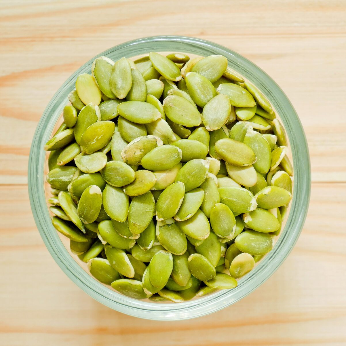 Pumpkin seeds in a bowl
