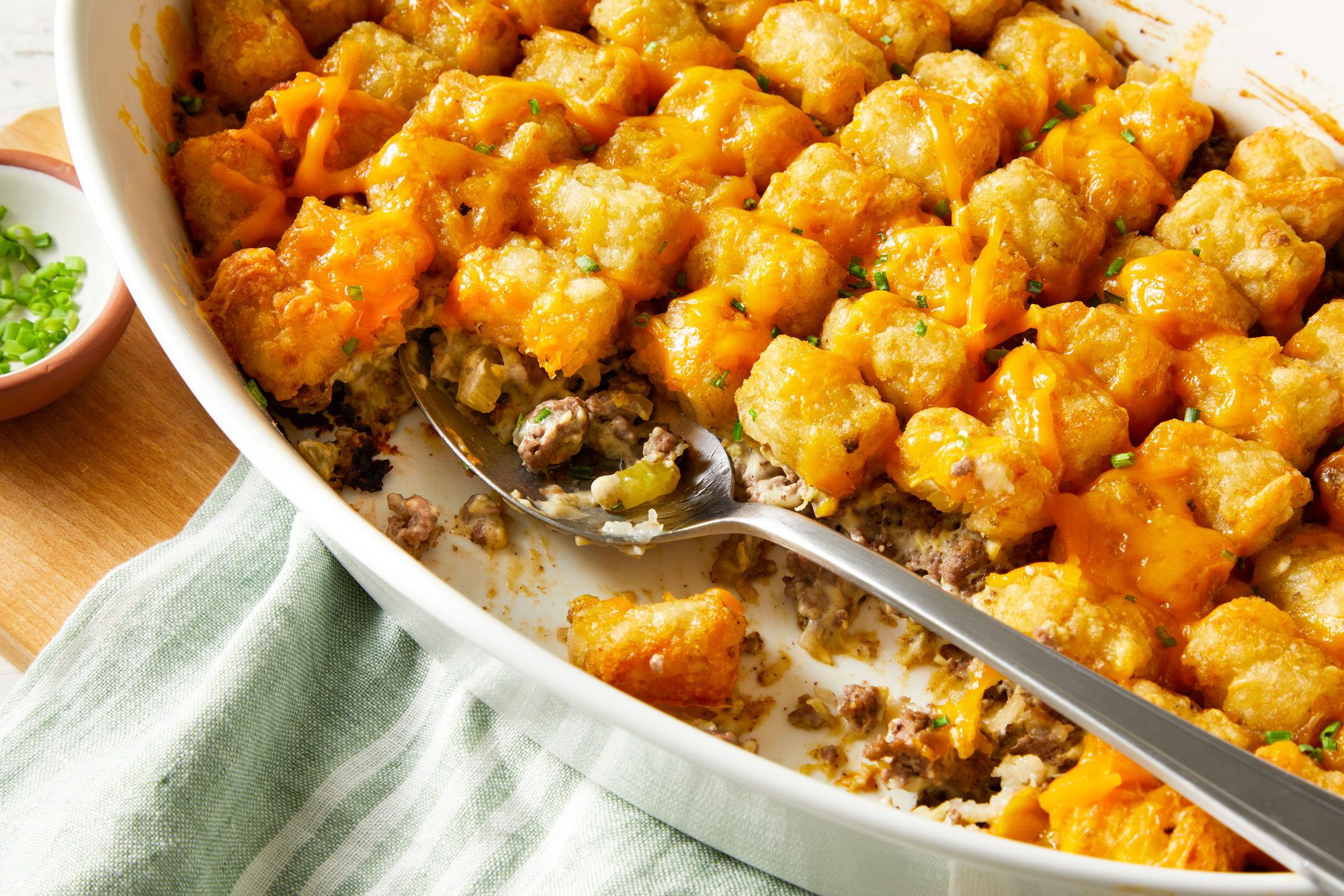 3/4th shot of Tater-Topped Casserole