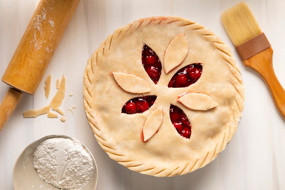 Top of the crust cut into three to four slits