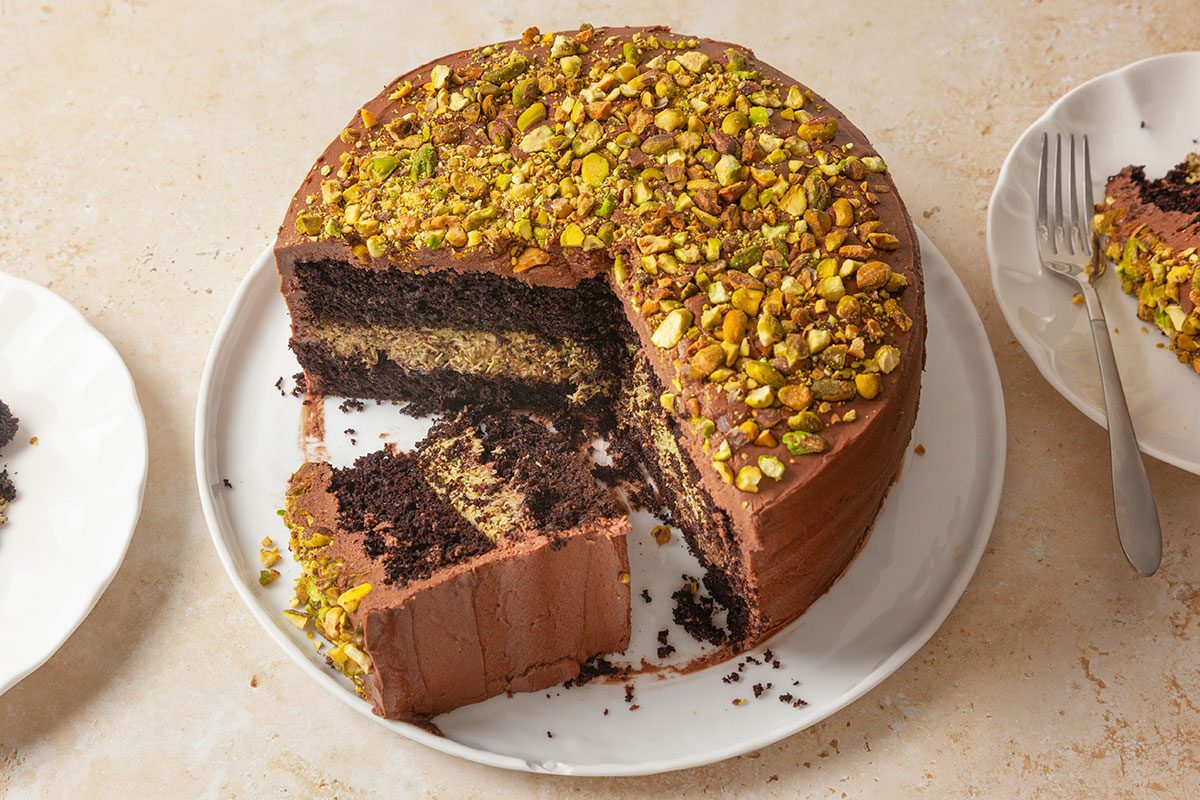 Dubai Chocolate Cake served and ready to eat