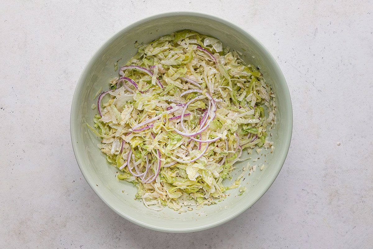 Grinder Sandwich dressing for the sandwich with some finely chopped vegetable 