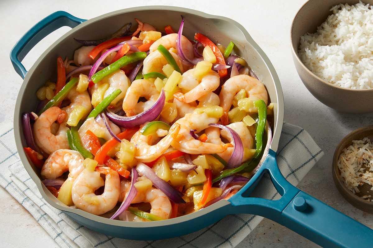 3/4th shot of Pineapple Shrimp Stir-Fry