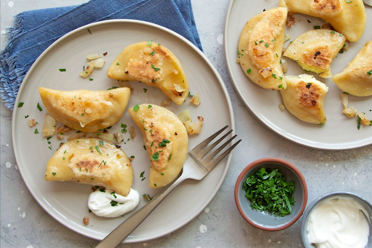 Homemade Pierogi served and reday to eat