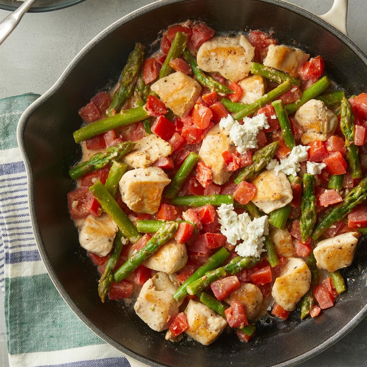 Chicken and Goat Cheese Skillet