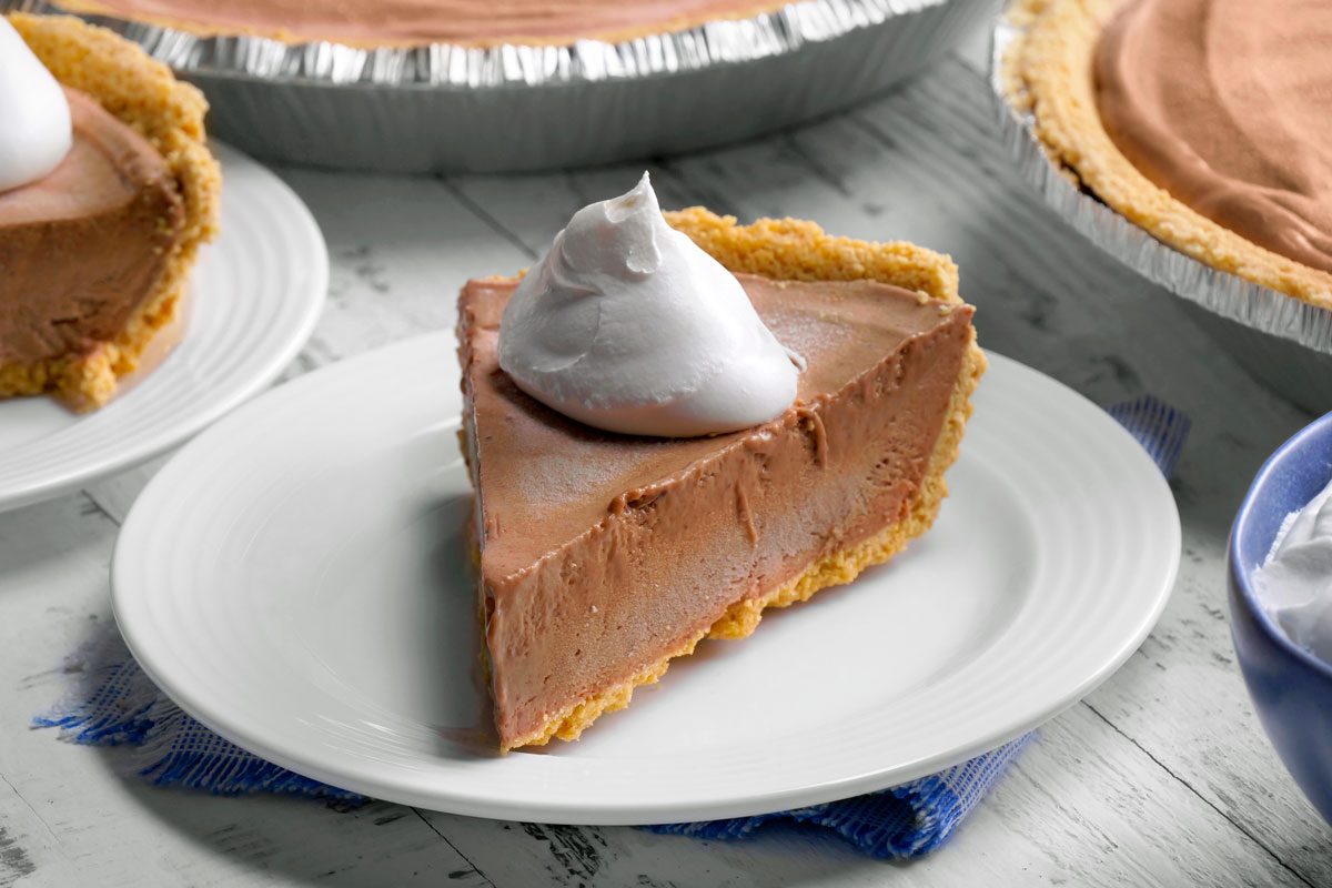 3/4 shot of Chocolate Ice Cream Pie;